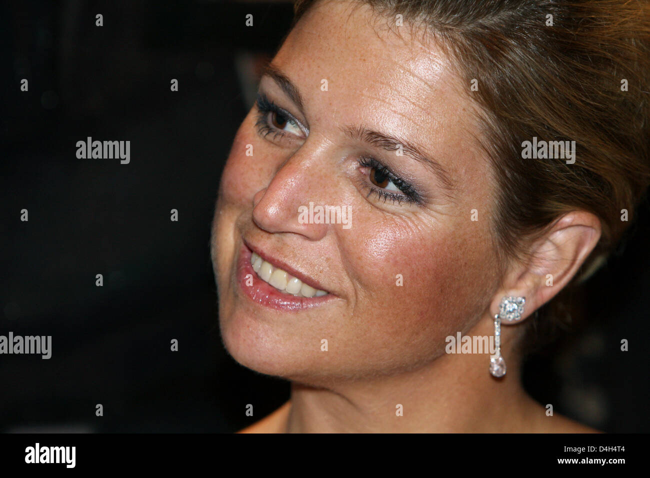 Crown Princess Maxima of the Netherlands attends the jubilee concert of the 120 year old Royal Concertgebouworkest, a famous Dutch orchestra, in Amsterdam, Netherlands, 24 October 2008. Photo: Patrick van Katwijk Stock Photo