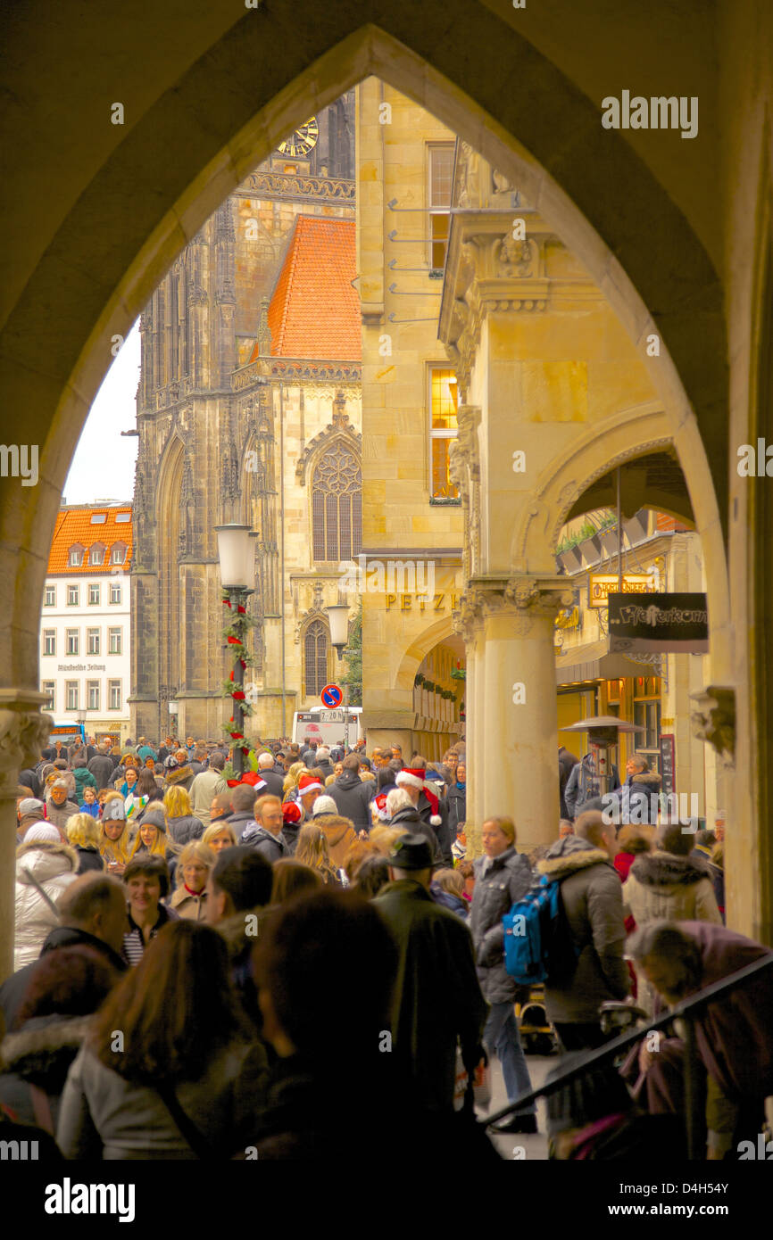 Prinzipalmarkt, Munster, North Rhine-Westphalia, Germany Stock Photo