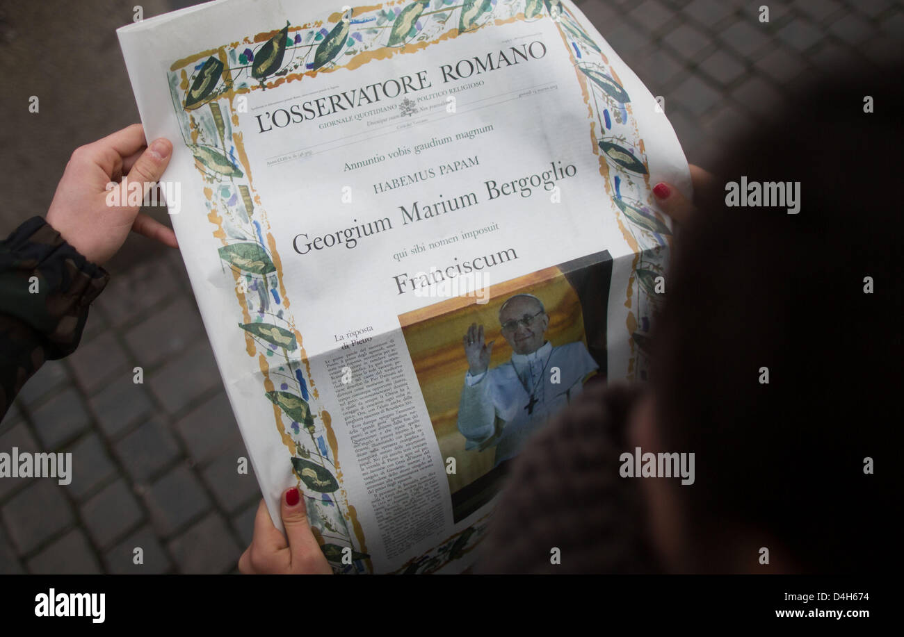 Pope Francis Daily L'Osservatore Romano – Election Edition, 13 March 2013 (Vatican City)