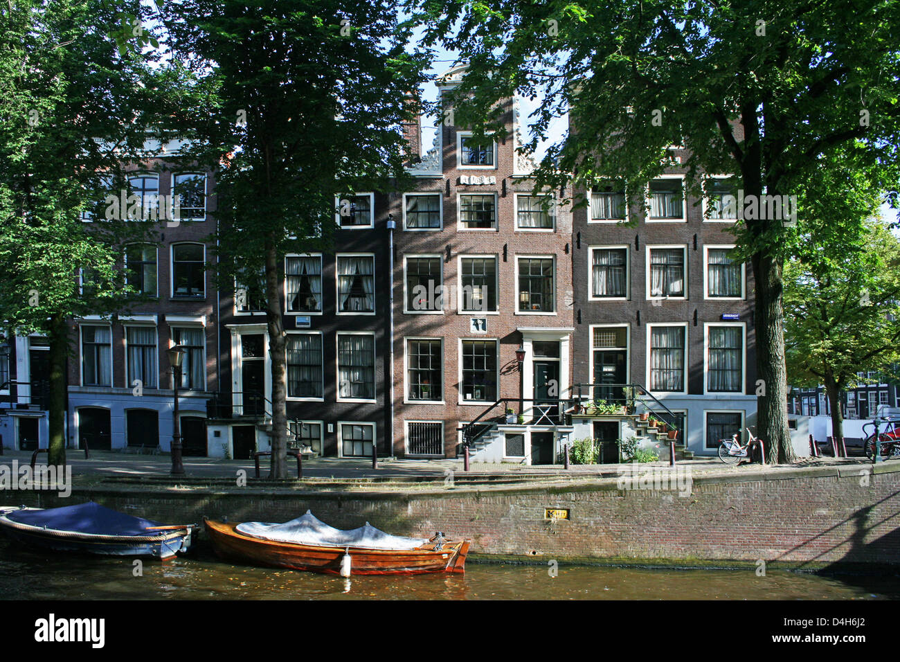 The Netherlands Holland Amsterdam Leidsegracht 25 Canal District Neck Gable Residence Apartment 1684 Golden Age Stock Photo