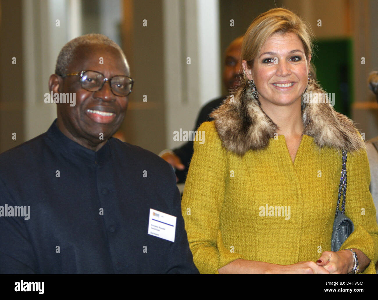 Princess Maxima of the Netherlands (R) attends the opening of the conference of the Club of Madrid in The Van Nelle factory in Rotterdam, the Netherlands, 13 November 2008. This year?s conference is themed ?Global Forum on Leadership for Shared Societies: Bbuilding a World made safe for difference?. Photo: Patrick van Katwijk Stock Photo