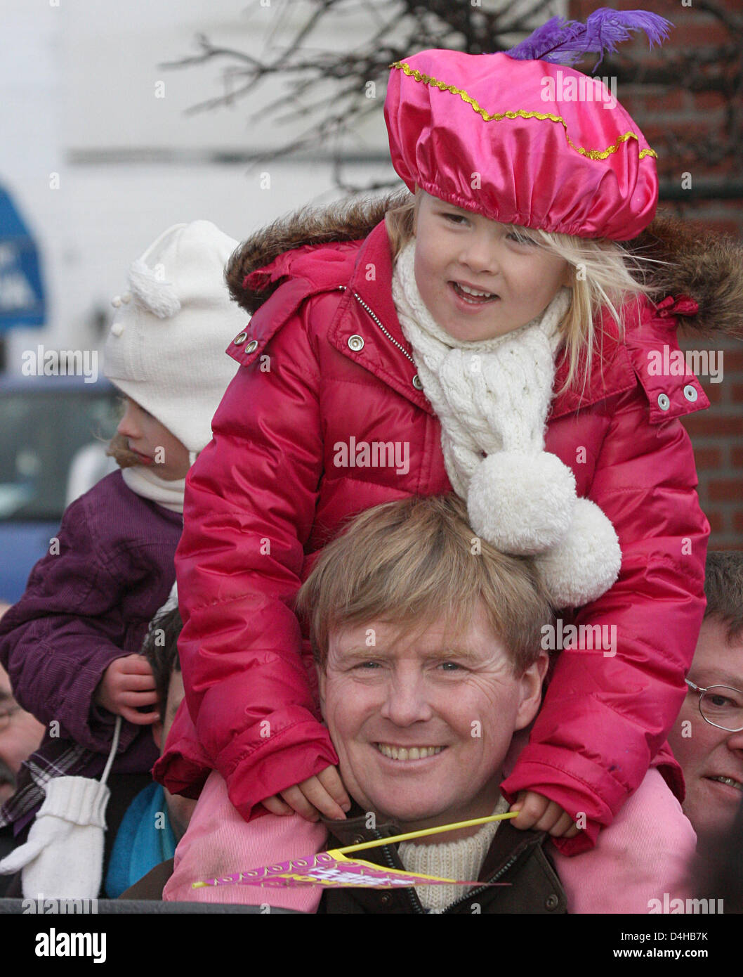 Dutch Crown Prince WillemAlexander and daughter Amalia attend the