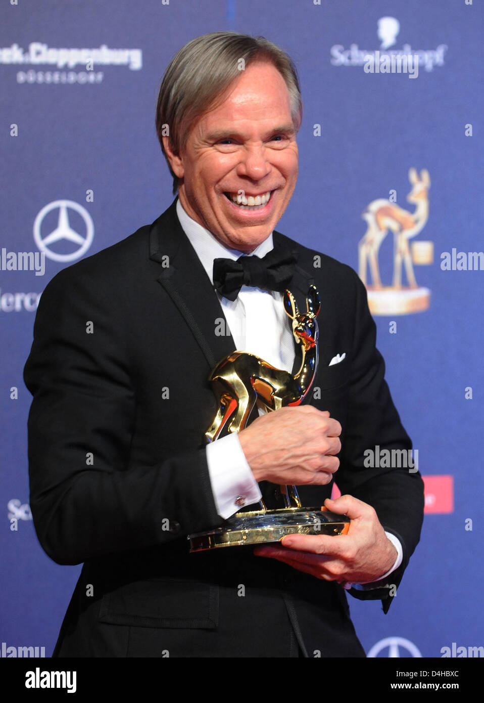 Tommy Hilfinger poses with his Bambi ?Fashion? award during the Bambi ...