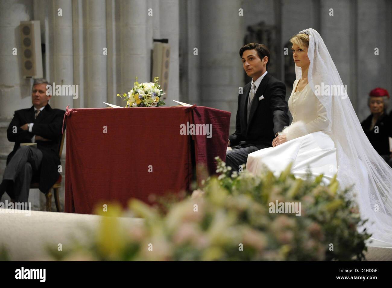 Count Rodolphe of Limburg Stirum and Archduchess Marie Christine of Austria seen during their wedding ceremony at the ?Sint-Romboutskathedraal? (St. Rumbolds Cathedral), in Mechelen, Belgium, 06 December 2008. Photo: Patrick van Katwijk Stock Photo