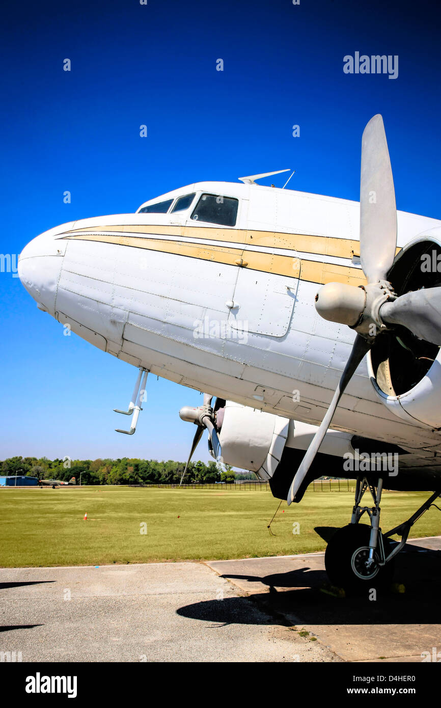 Douglas DC3 at the Sun n Fun Florida Air Museum in Lakeland Stock Photo