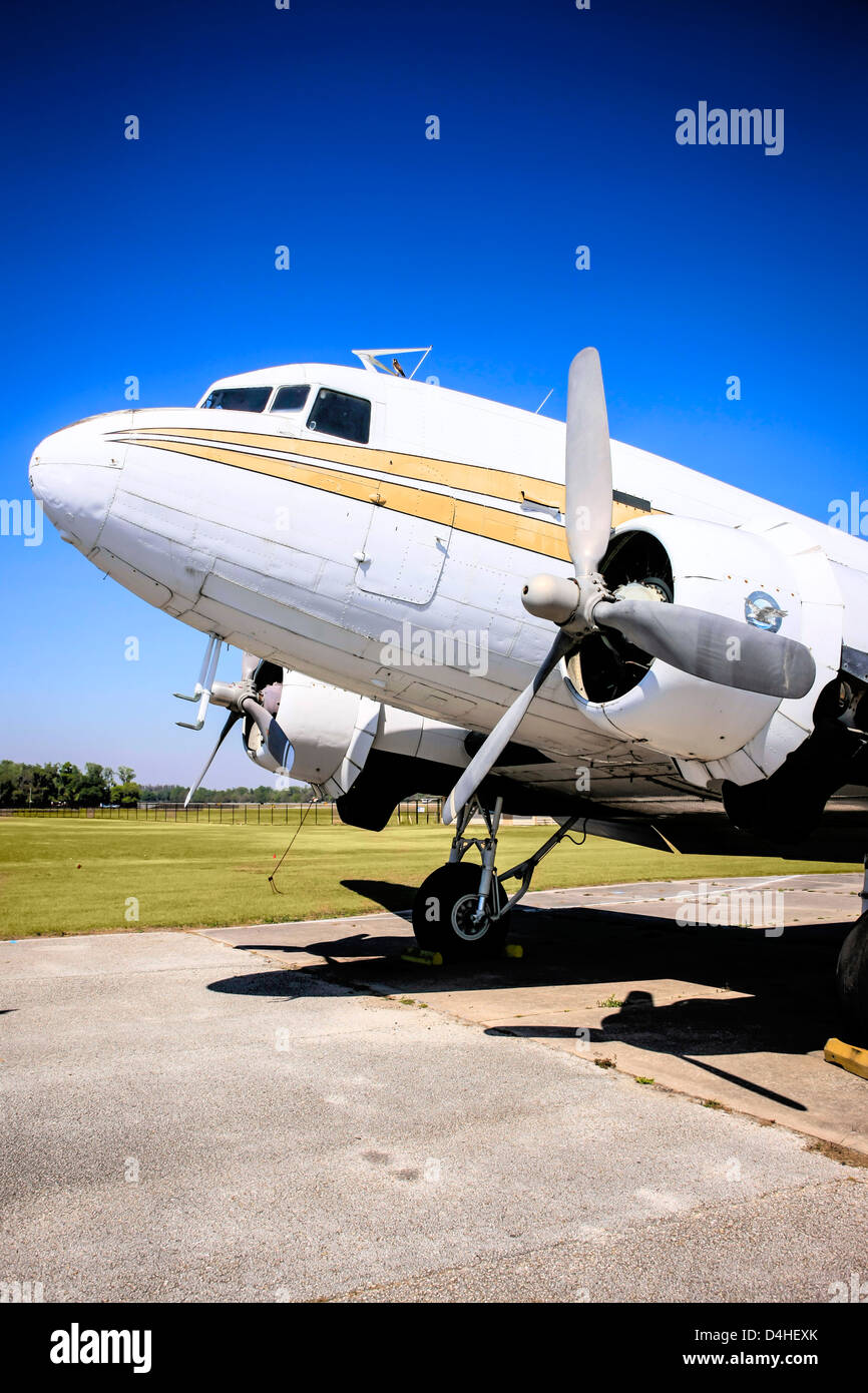 Douglas DC3 at the Sun n Fun Florida Air Museum in Lakeland Stock Photo
