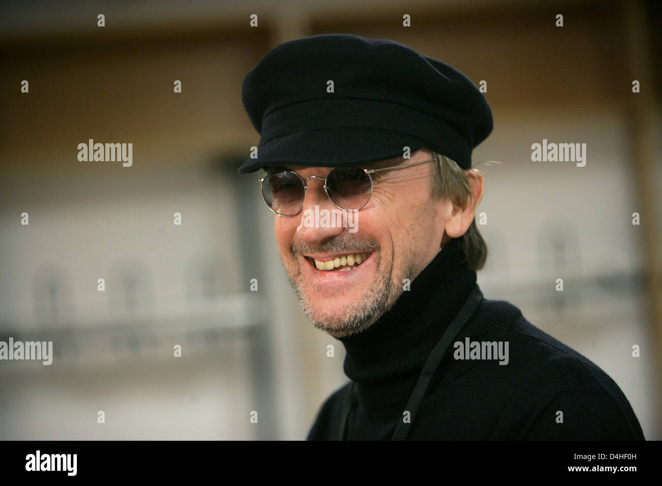Singer Marius Mueller-Westernhagen smiles at Lanxess Arena in Cologne, Germany, 18 December 2008. The musician will play a musical request programme for his 60th birthday. Photo: Rolf Vennenbernd Stock Photo