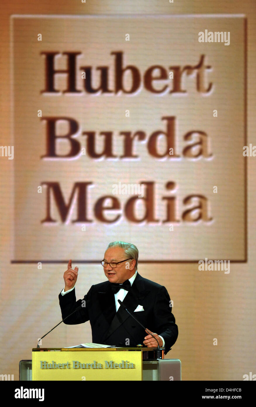 Publisher Hubert Burda welcomes the guests at the award ceremony of