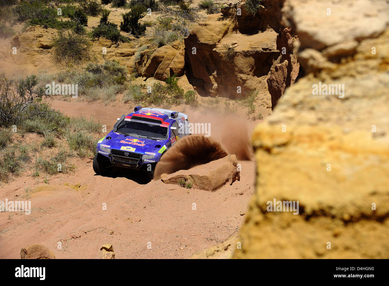 US rallye pilot Mark Miller and his co-driver Ralph Pitchford from ...