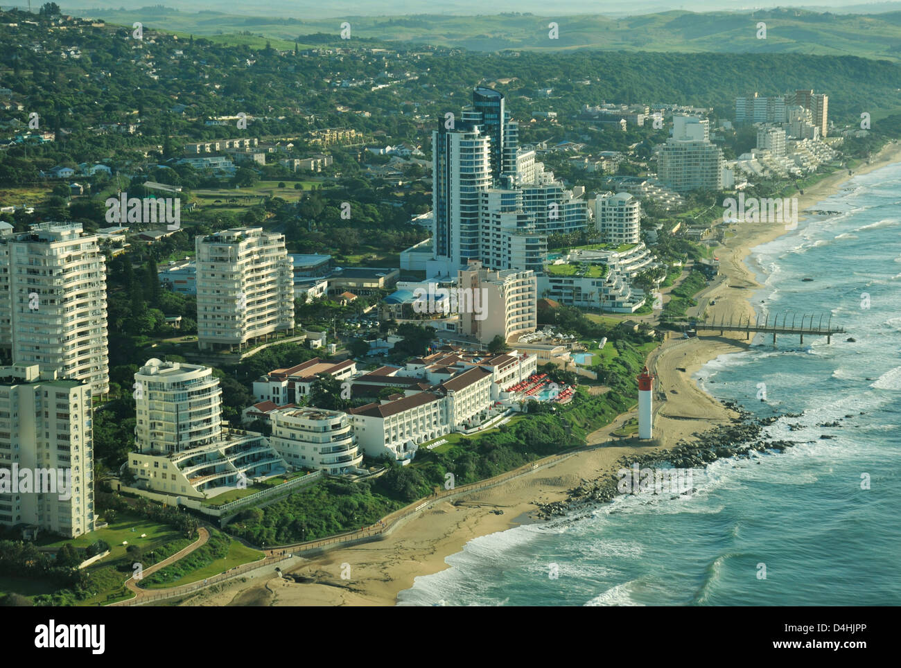 Durban, KwaZuluNatal, South Africa, aerial view, Umhlanga Rocks Stock