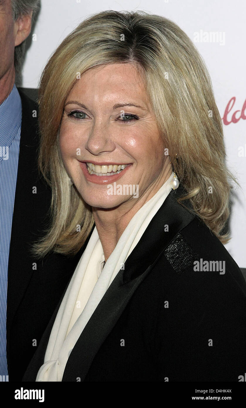 Actress Olivia Newton-John arriving at the G?Day USA - Australia Week 2009 Black Tie Gala at Hotel Renaissance in Los Angeles, January 18, 2009. Australia Week?s signature event, the Black Tie Gala, is a red carpet event that honors high profile individuals for significant contributions in their respective industries and for excellence in promoting Australia in the United States. P Stock Photo