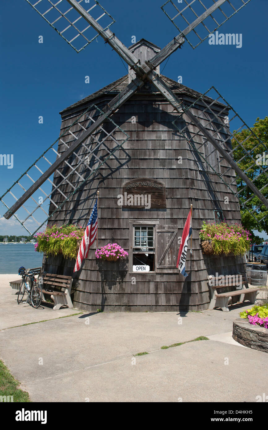 BEEBE WINDMILL SAG HARBOR SUFFOLK COUNTY LONG ISLAND NEW YORK STATE USA Stock Photo