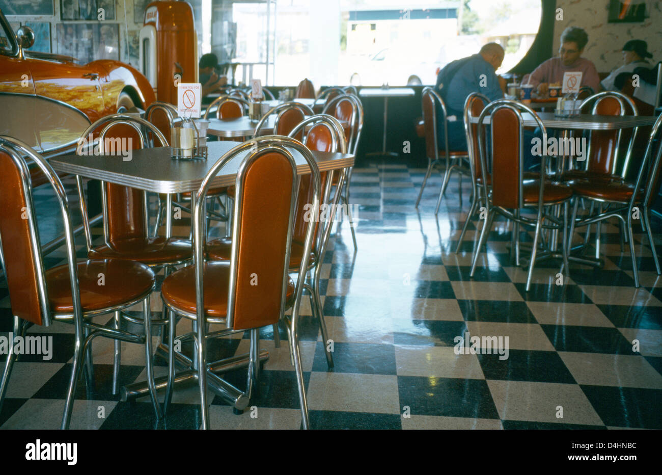 Texas USA Diner Interior Tables And Chairs Stock Photo Alamy