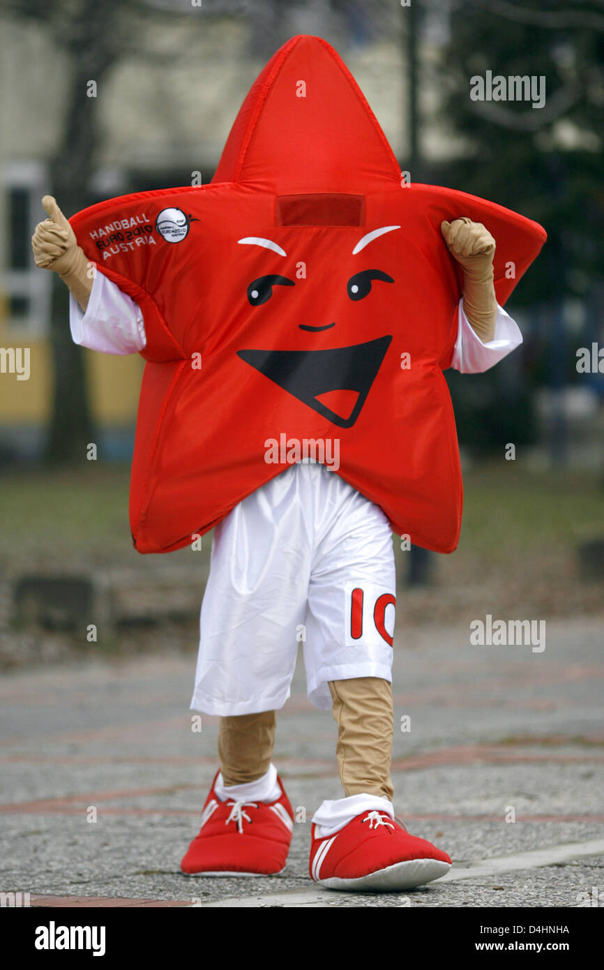 ?Magic?, the mascot of the EHF Handball Euro 2010 Austria, pictured ...