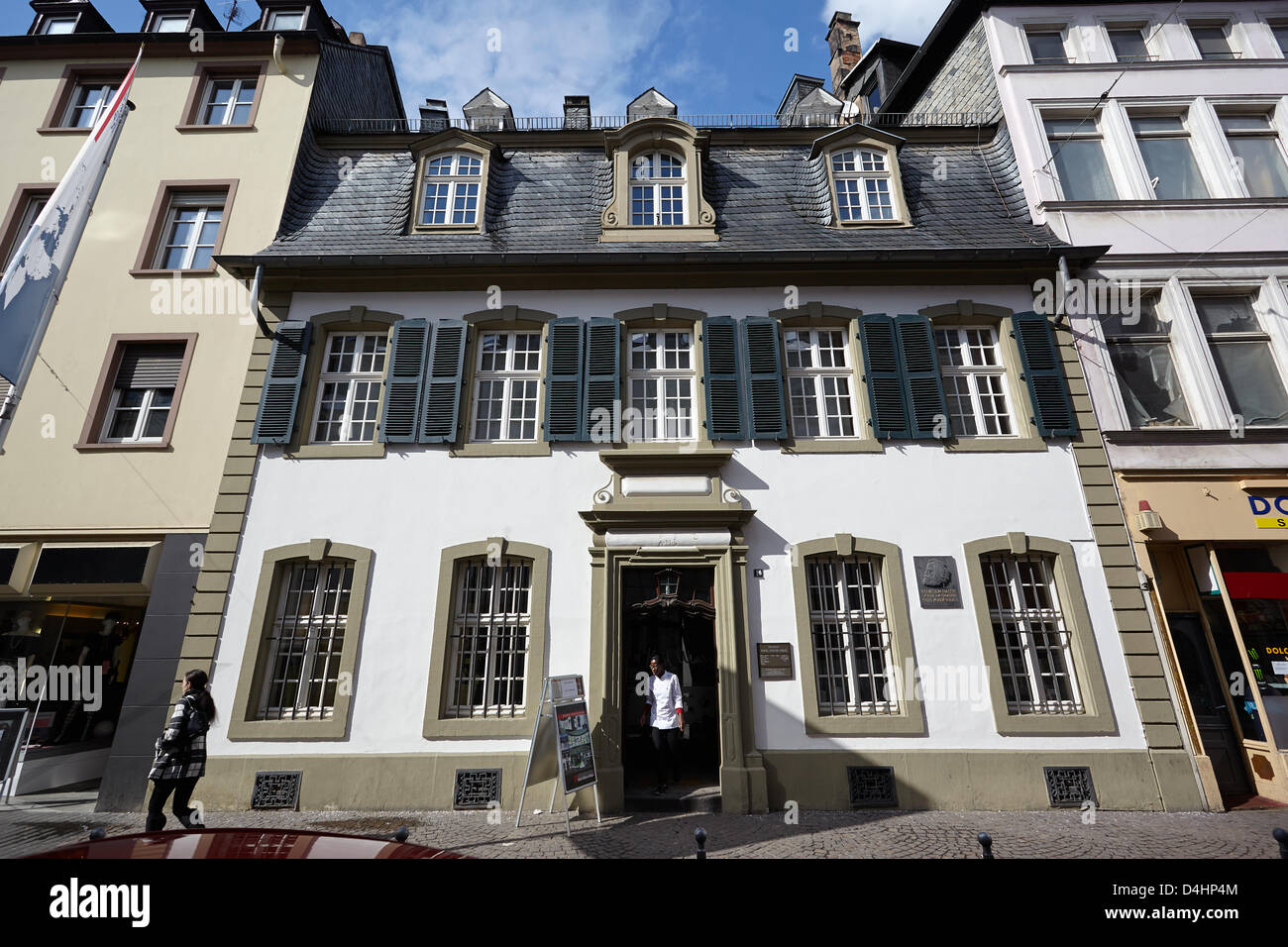 Exterior view of the Karl Marx House in Trier, Germany, 14 March 2013. Karl Marx died 130 years ago. Photo: THOMAS FREY Stock Photo