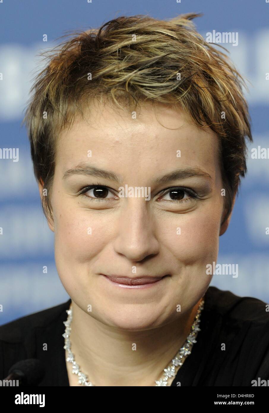Romanian actress Anamaria Marinca pictured during the press conference on her film ?Storm? at the 59th Berlin International Film Festival in Berlin, Germany, 07 February 2009. The film runs in Competition, a total of 18 films compete for the Silver and Golden Bears of the 59th Berlinale. Photo: TIM BRAKEMEIER Stock Photo