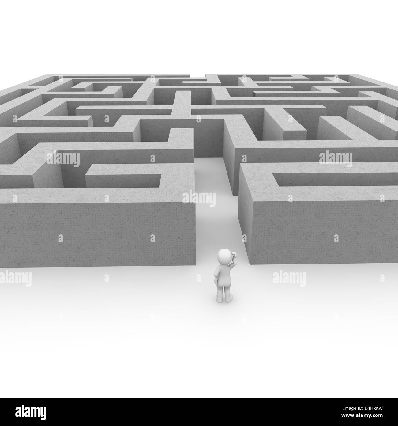 The labyrinth is a great challenge for all the courageous people! Stock Photo