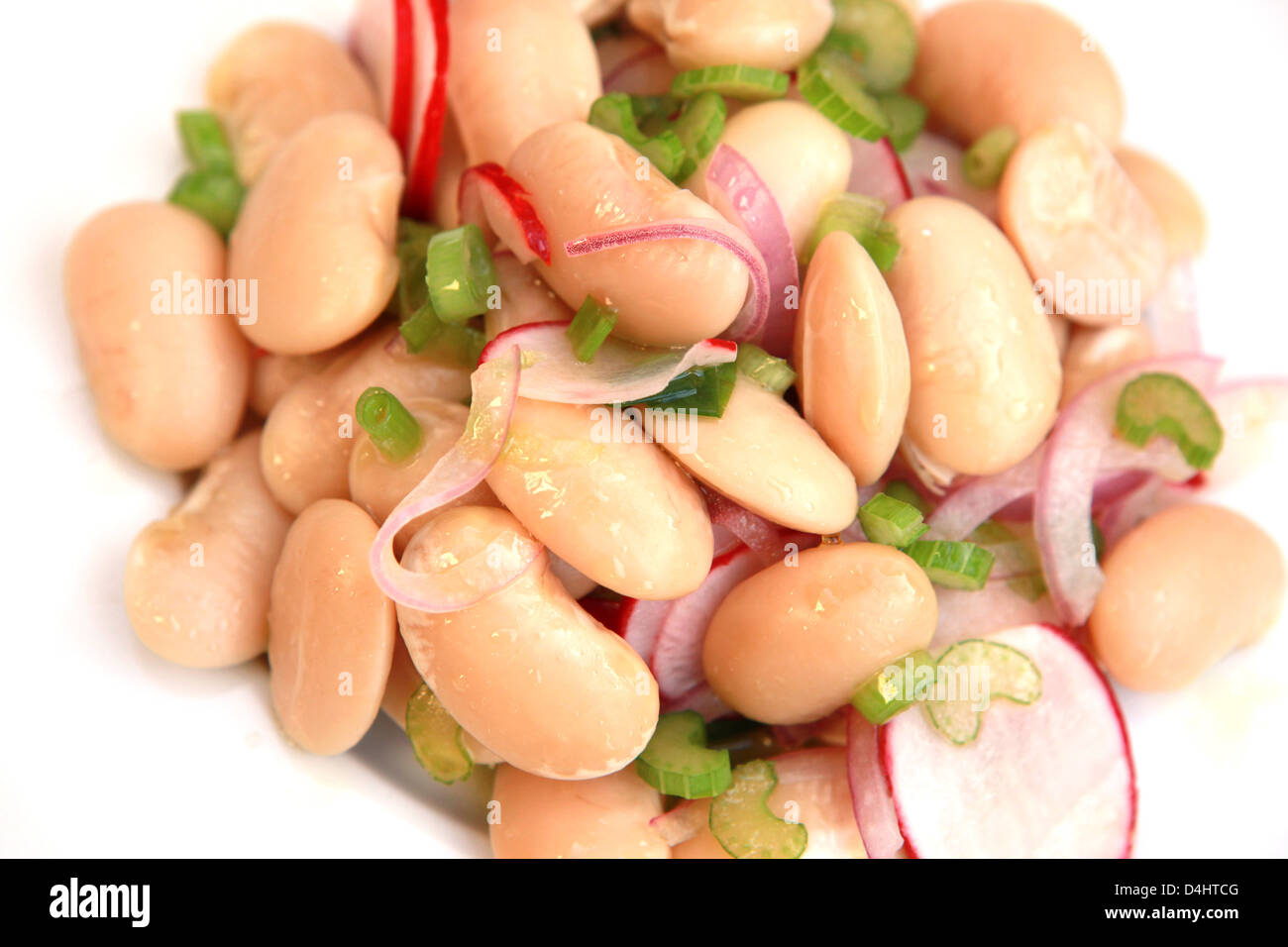 white kidney Bean Salad Stock Photo