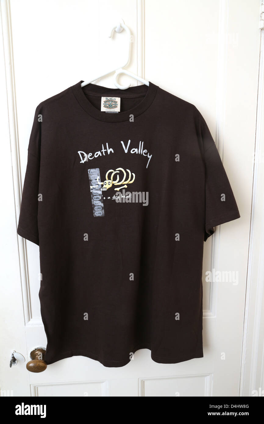 Fred Harvey Death Valley T-Shirt With Extra Large Label Stock Photo