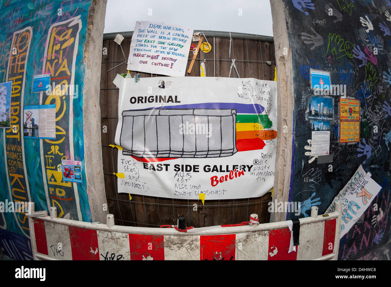 Germany/Berlin, East Side Gallery, 08 March 2013 Stock Photo