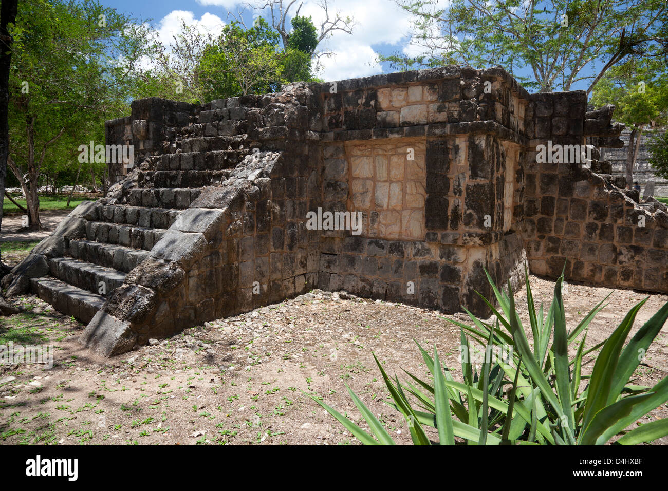 Small Venus Platform, Chichen Itza, Mexico Stock Photo