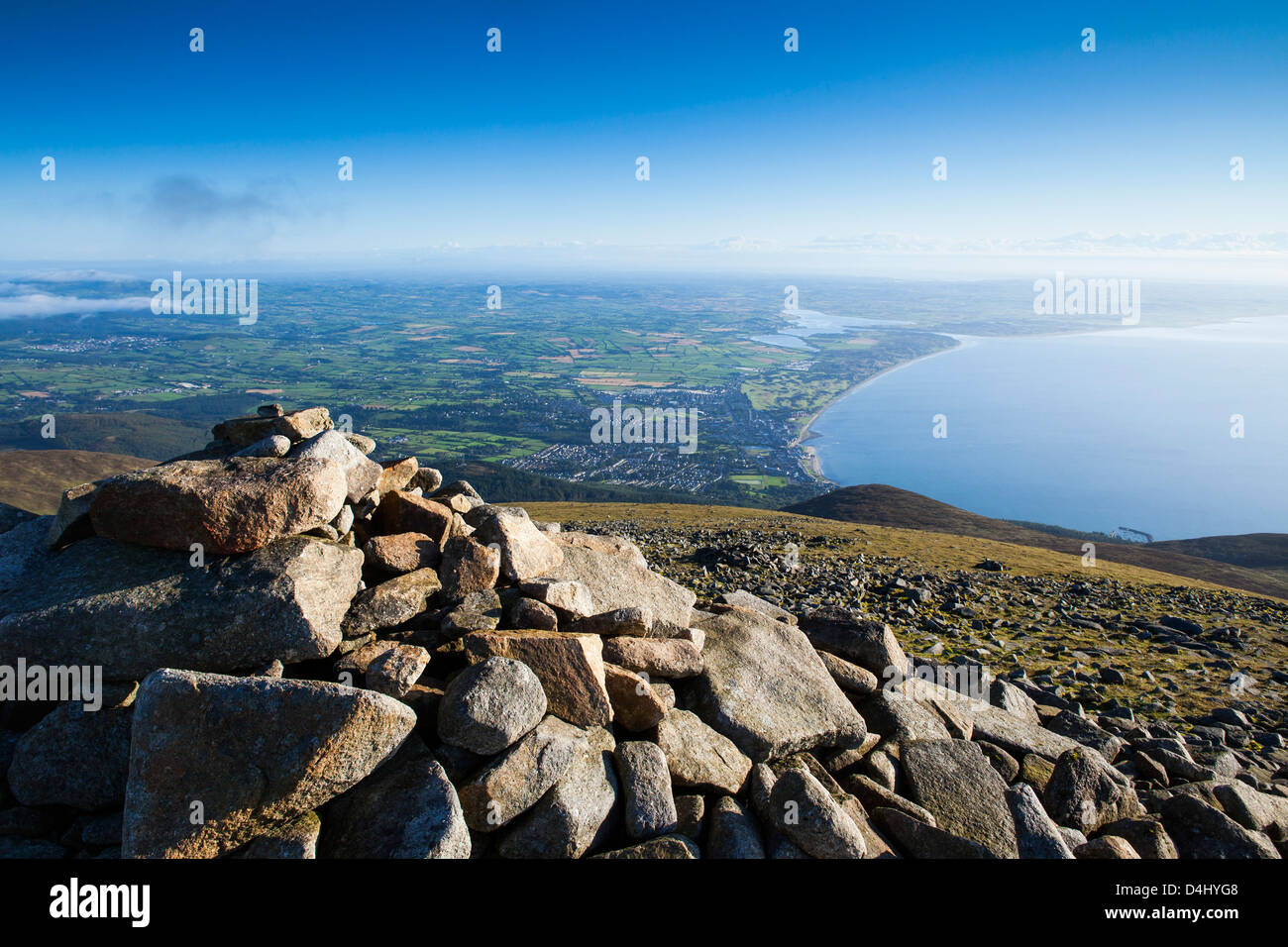View from Slieve Donard, Mournes Stock Photo