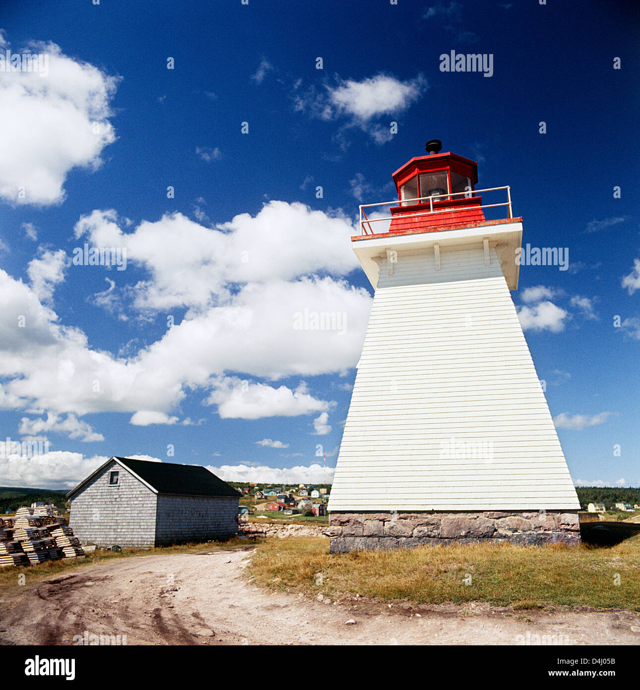 Lighthouuse in Canada;Nova Scotia;East Coast;Atlantic Coast;Fishing Boats and fishing villages Stock Photo
