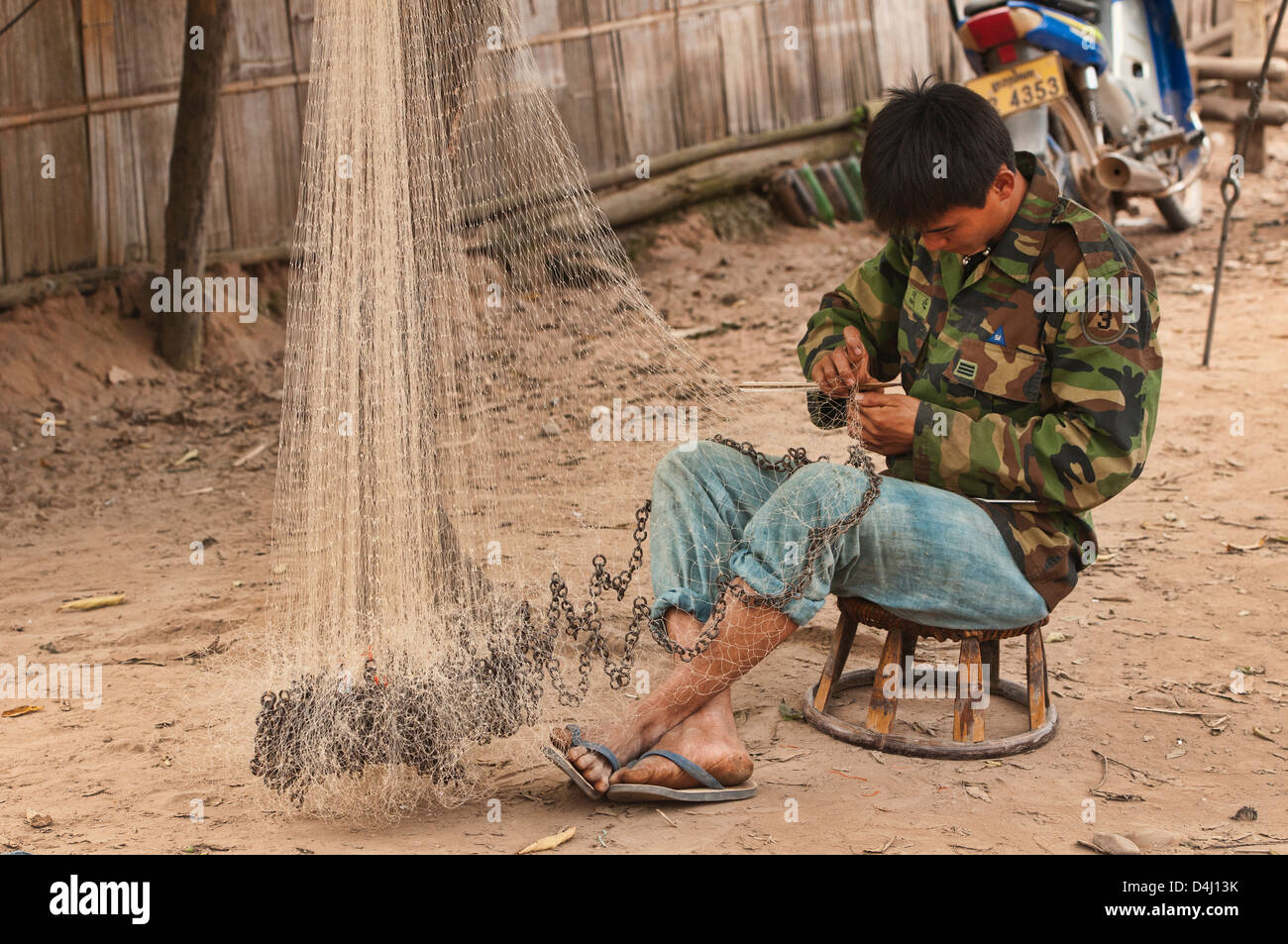 Repairing fishing nets Clearance