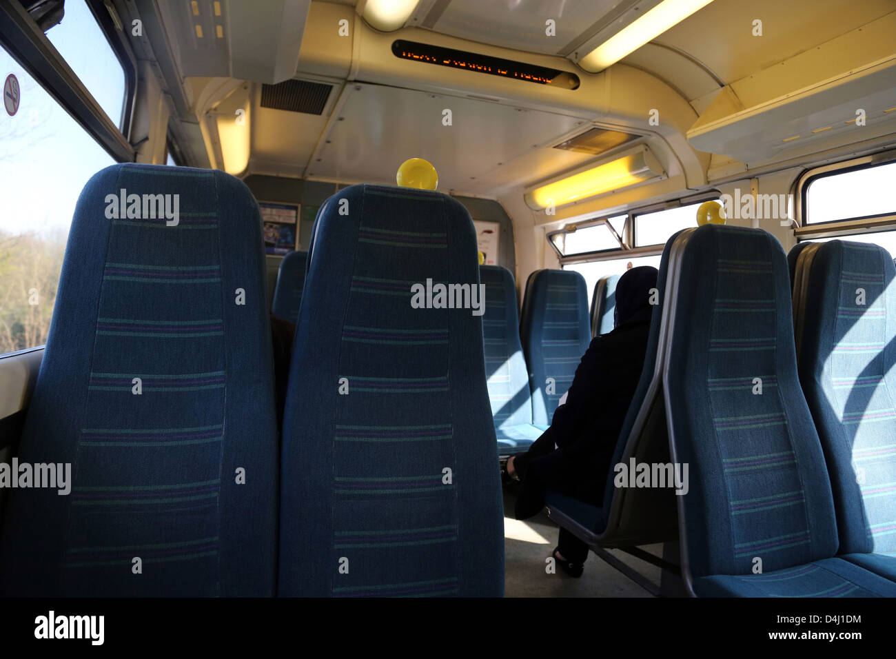 Seats On A Commuter Train To London England Stock Photo