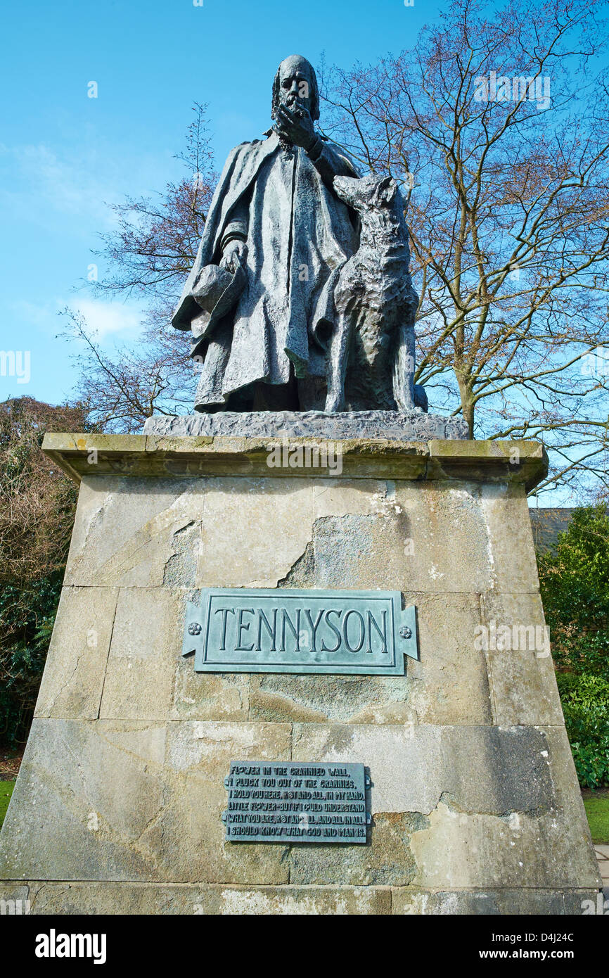 Tennyson statue by Frederic Watts outside the cathedral Lincoln