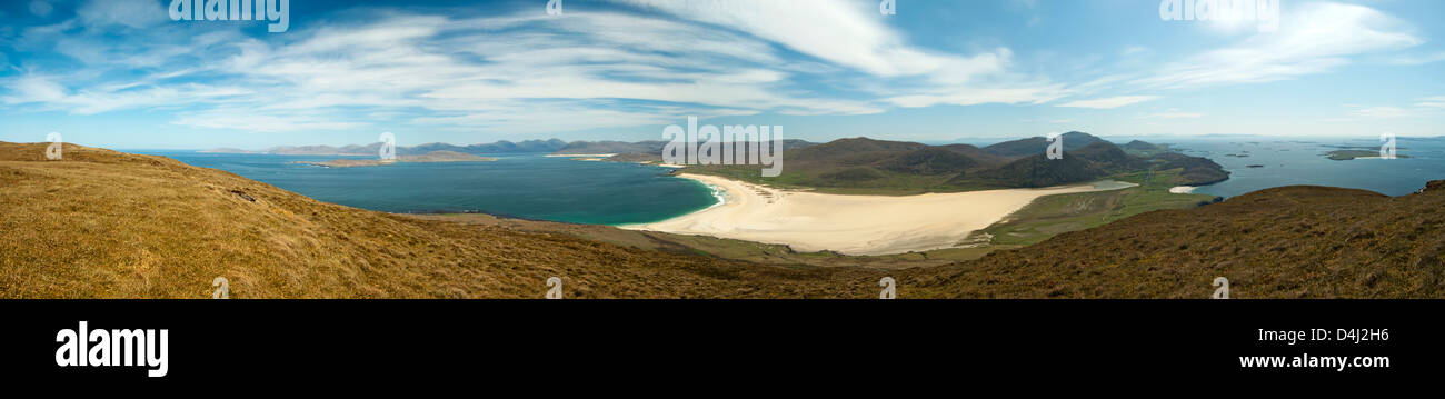 Panoramic View Of The Isle Of Lewis And Northton Scarista Beach From Toe Head Isle Of Harris Outer Hebrides Scotland Stock Photo Alamy