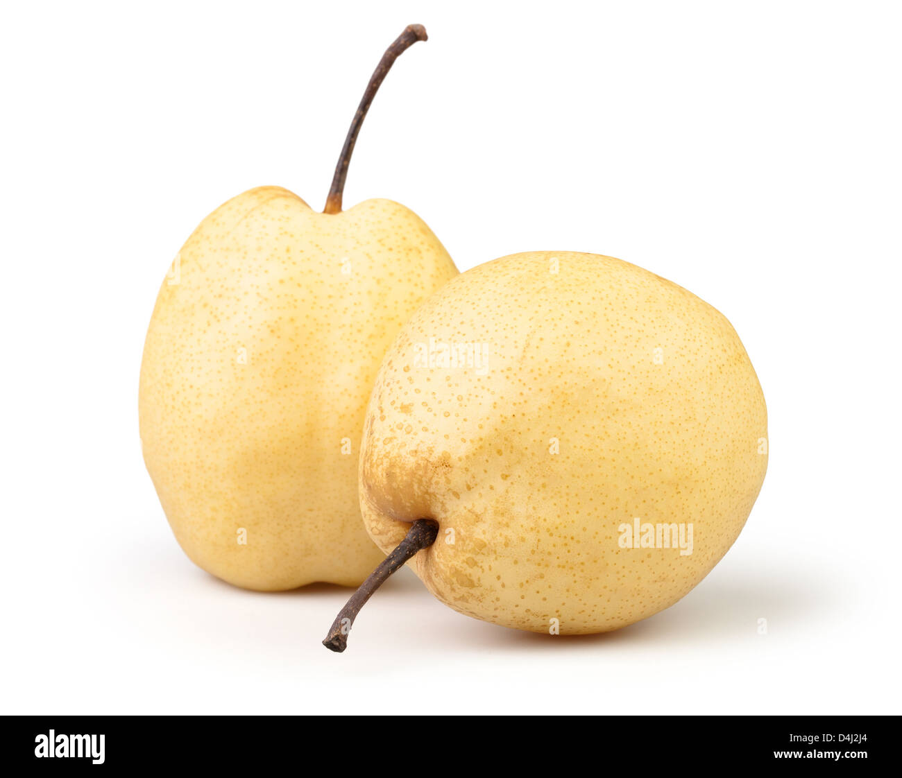 Pear Intasin Two organic sweet pears Cut Out Stock Images & Pictures - Alamy