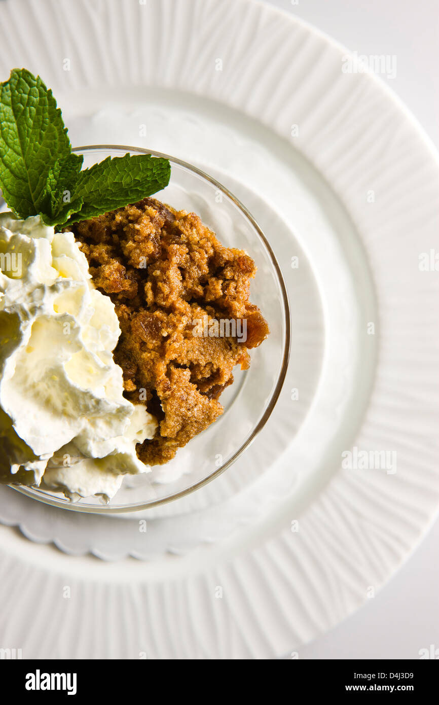 Coffee slush with whipped cream prepared by Marcello Russodivito, Chef Owner of Marcello's Group. Stock Photo