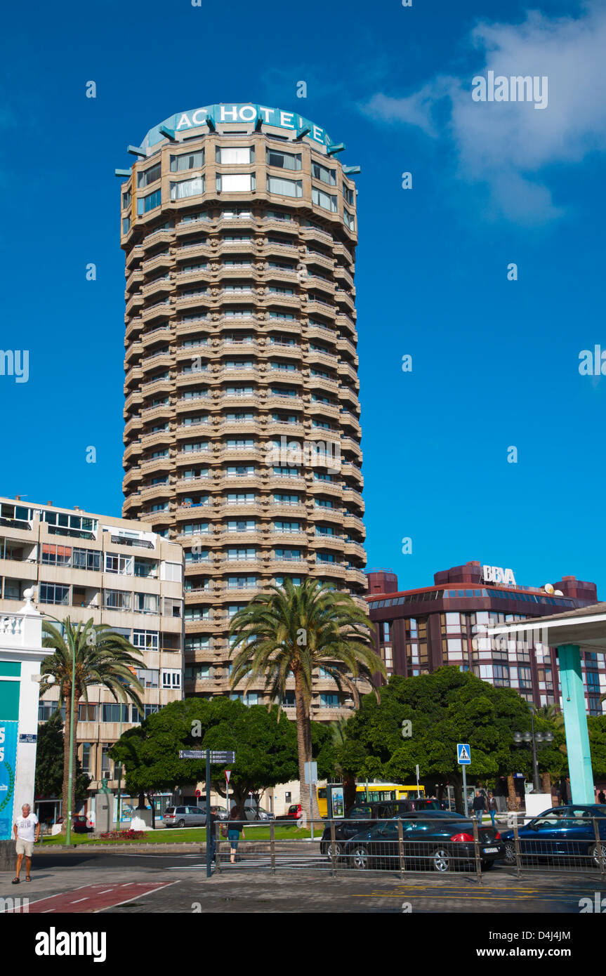 AC Hotel Gran Canaria Marriott is landmark at Parque Santa Catalina district Las Palmas de Gran Canaria city Spain Stock Photo - Alamy