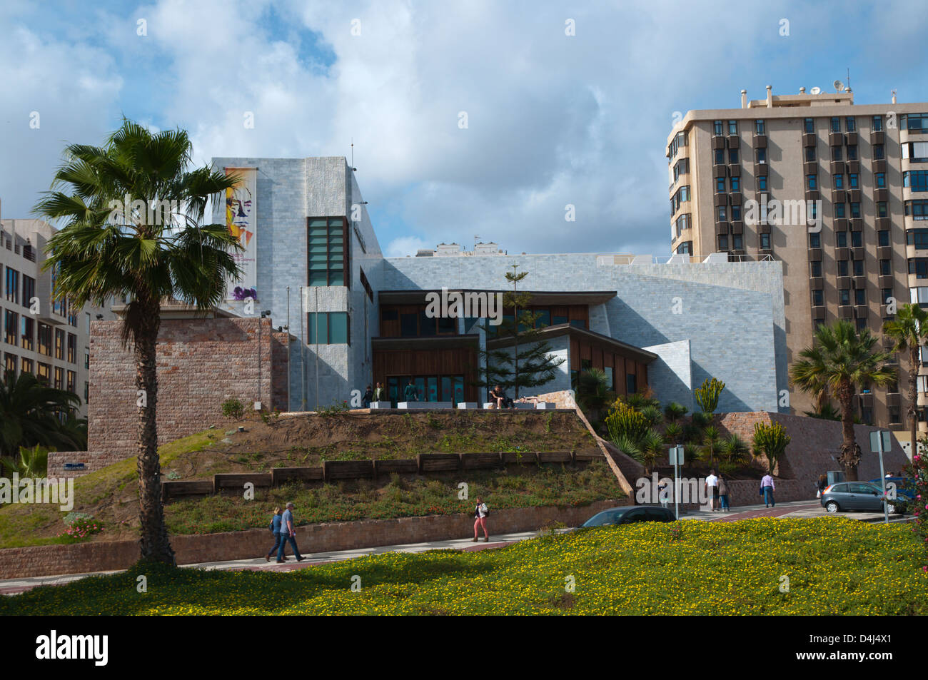 Main library building Ciudad del Mar district Las Palmas city Gran Canaria island the Canary Islands Spain Europe Stock Photo