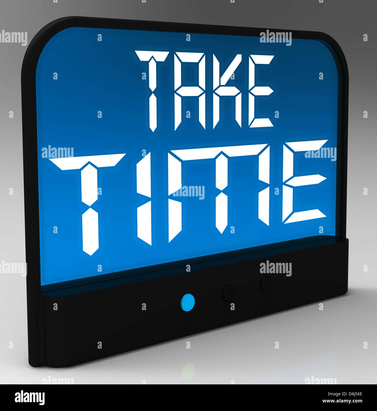 Take Time Clock Meaning Rest And Relax Stock Photo Alamy