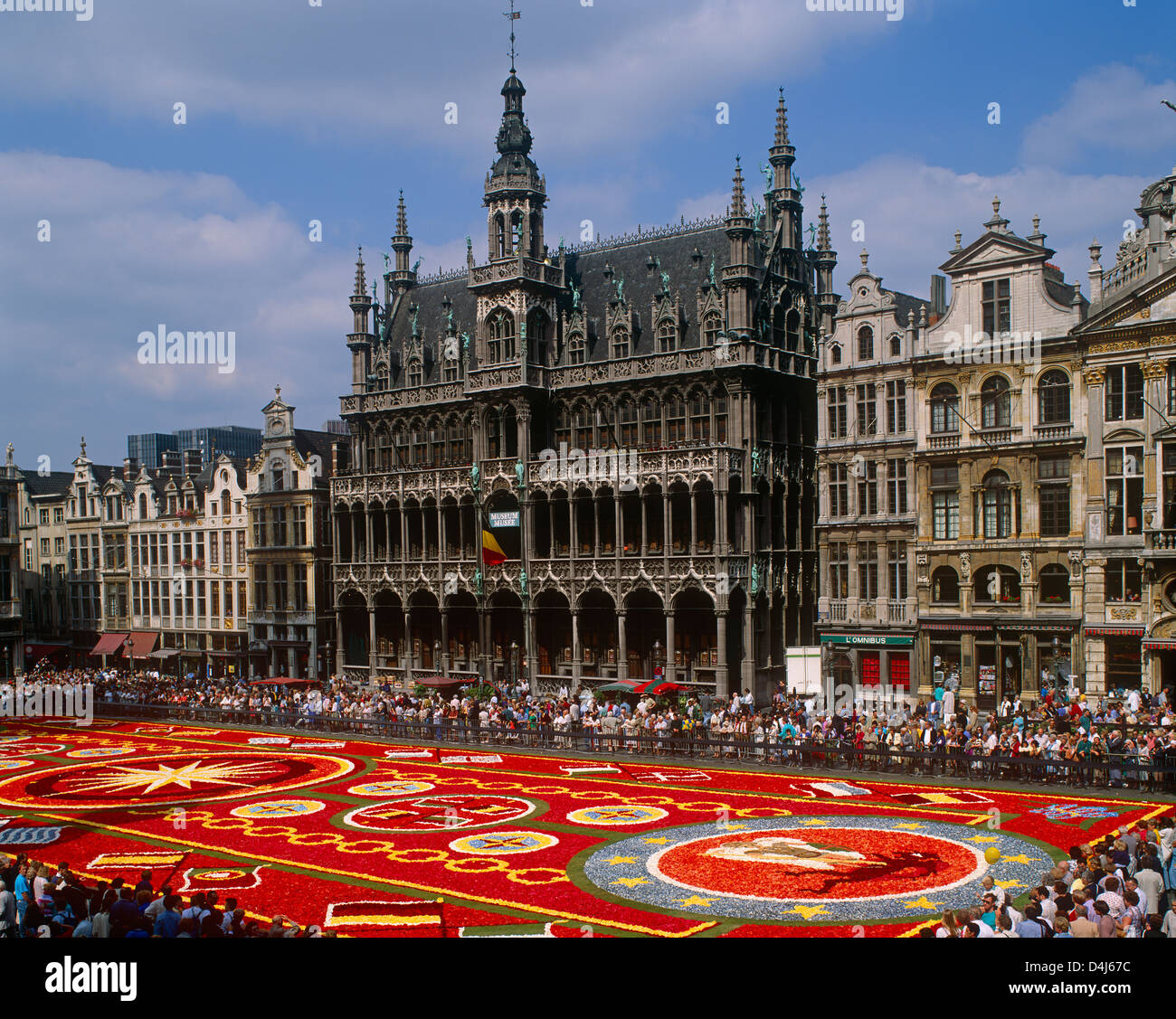 Flower carpet and the King's Palace in the Grand Place, Brussels