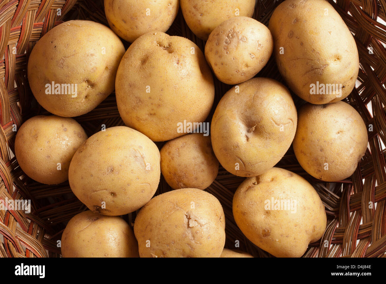 raw Yukon Gold potatoes Stock Photo