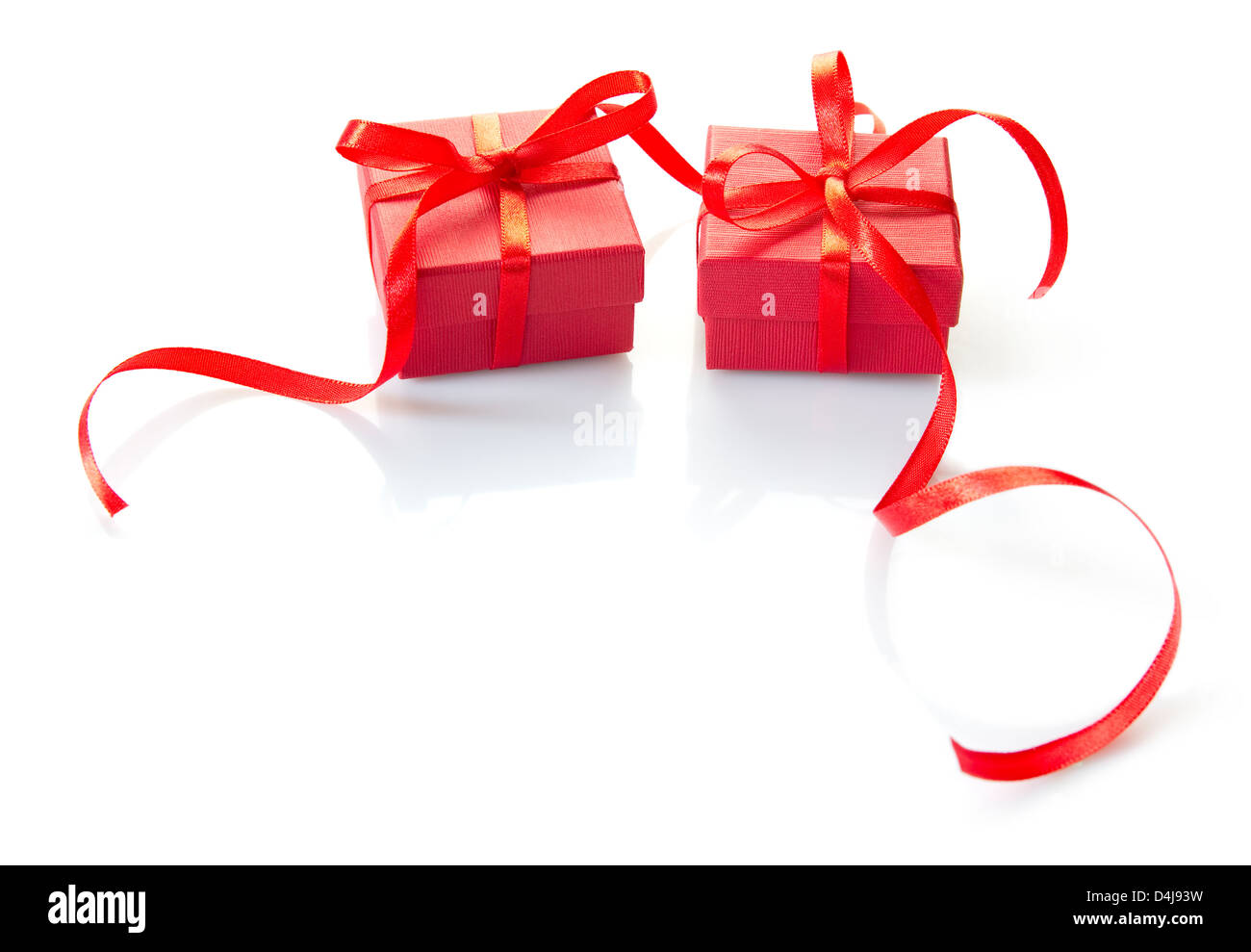 two little red box gifts with space for copy, clipping path included ...