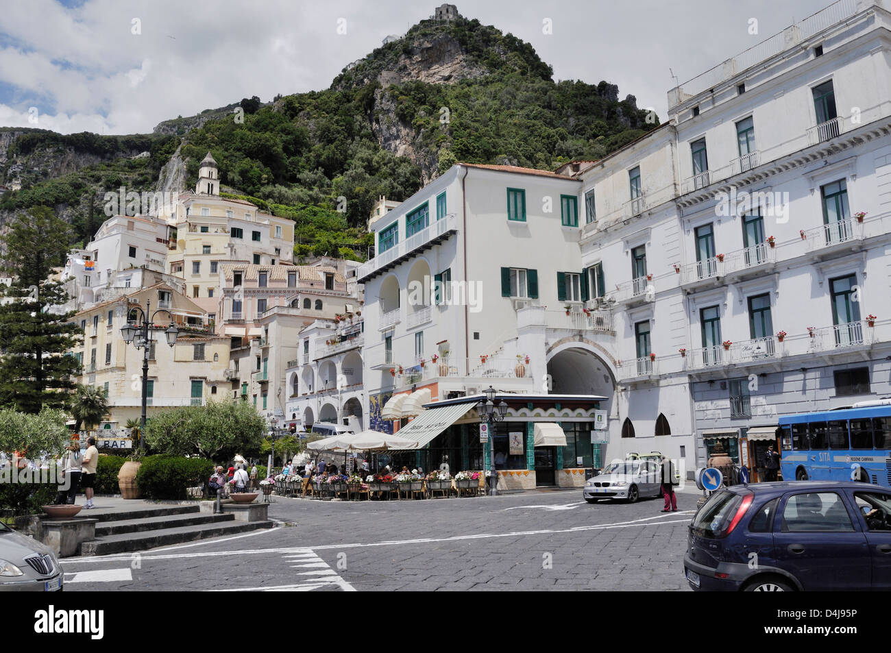 The seafront near Piazza Flavio Gioia in Amalfi, Italy Stock Photo Alamy