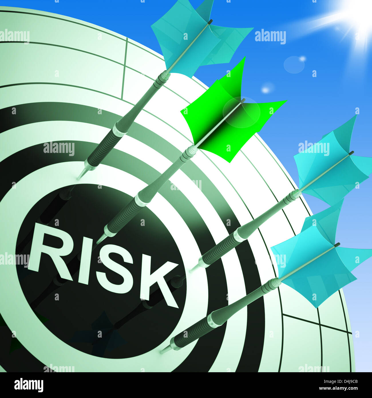 Risk On Dartboard Showing Dangerous Or Insecure Stock Photo - Alamy