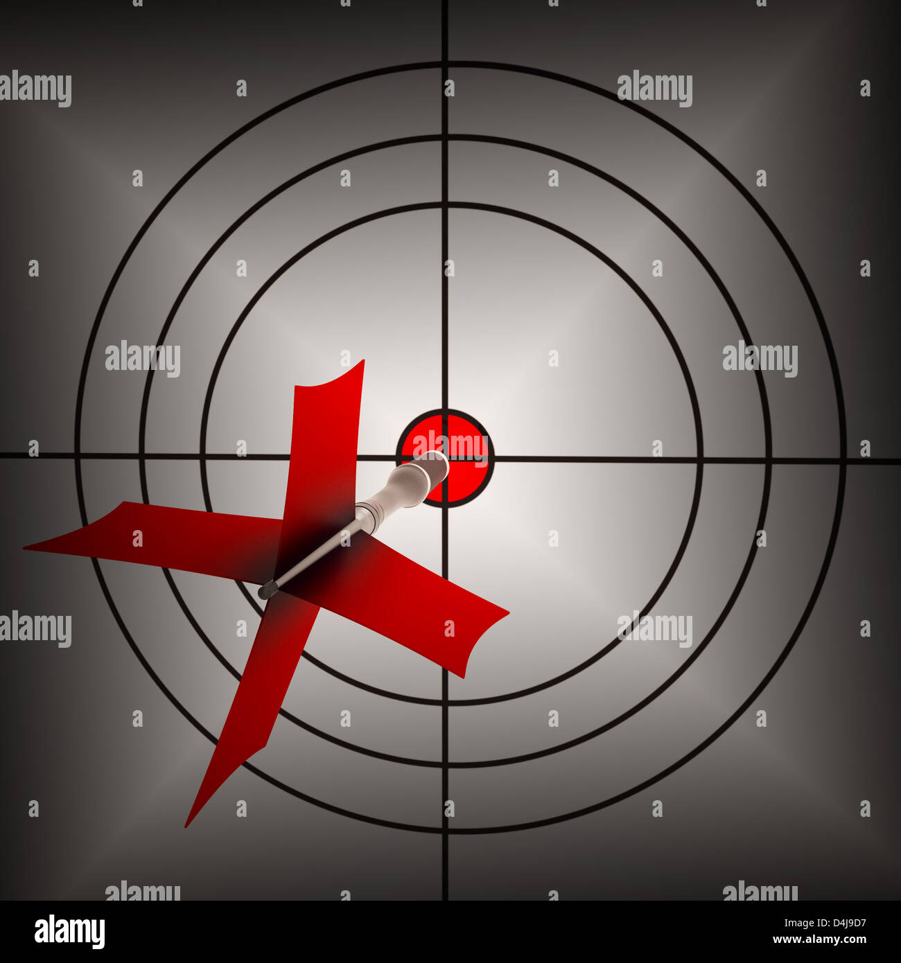 Arrow Aiming On Dartboard Shows Aiming Accuracy And Shooting Precision