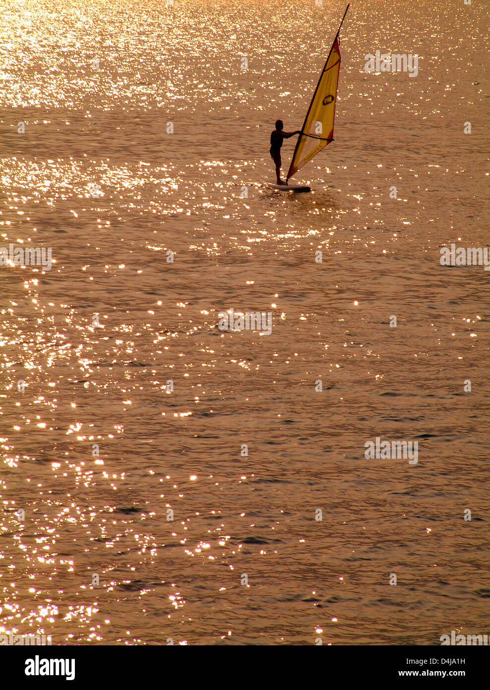 Windsurfing on Lake Garda, Italy Stock Photo Alamy