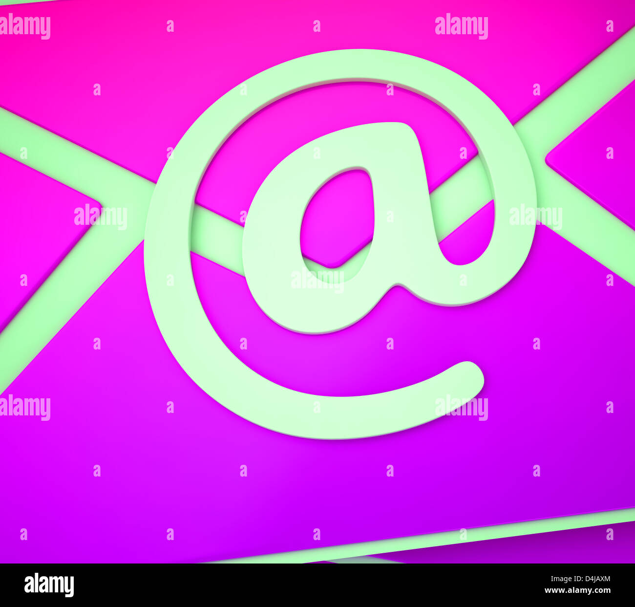 Envelope Showing Email Contact Mailout Without Stamp Stock Photo Alamy