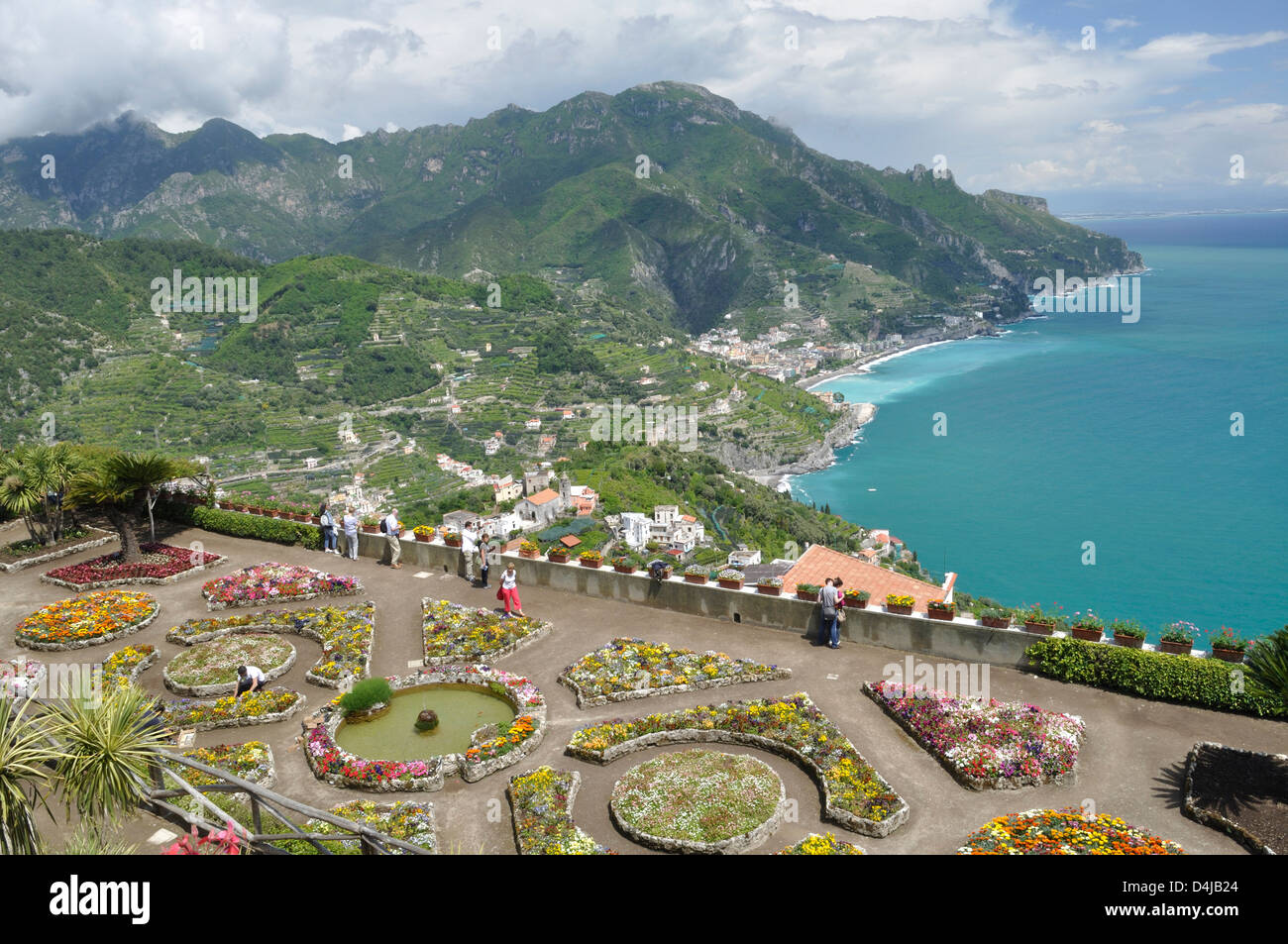 Villa Ravello View from the gardens at the Villa Rufolo, Ravello, Italy, towards ...