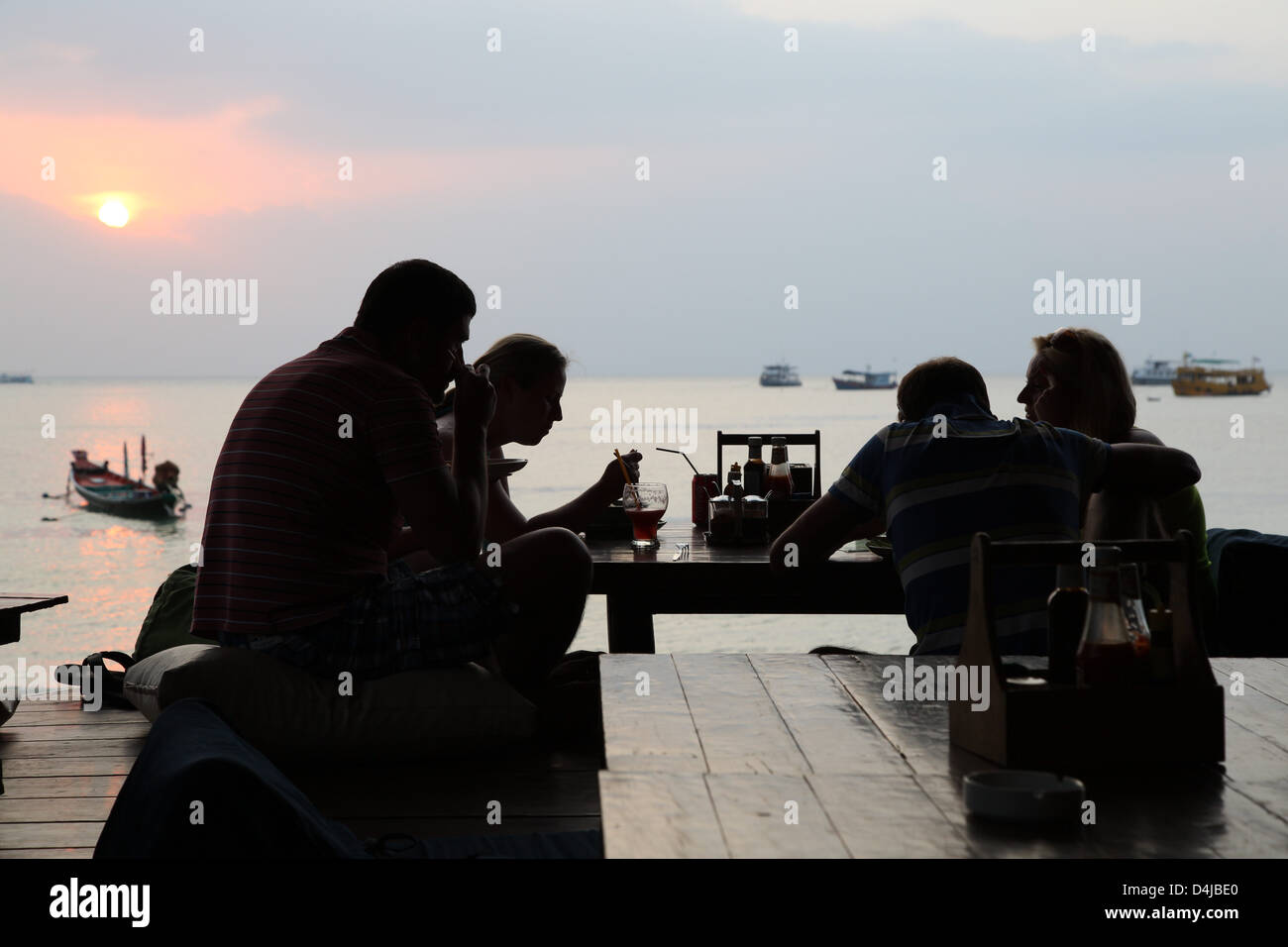 Sunset at Sairee Beach, Koh Tao, Thailand Stock Photo Alamy