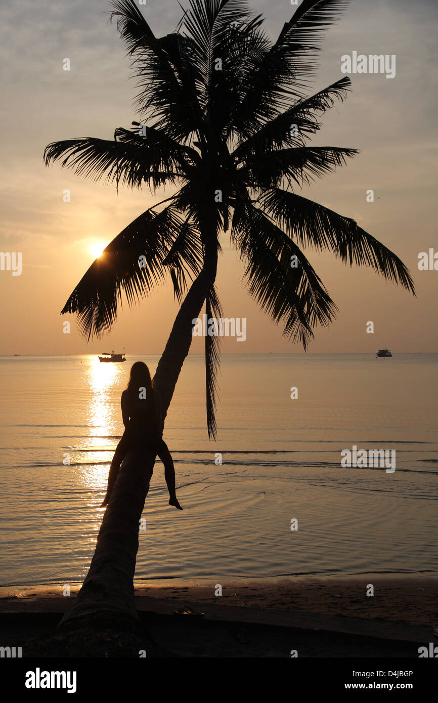 Sunset at Sairee Beach, Koh Tao, Thailand Stock Photo Alamy