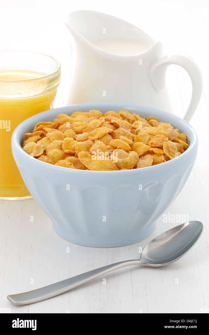 delicious and healthy corn flakes, served in a beautiful French Cafe au ...