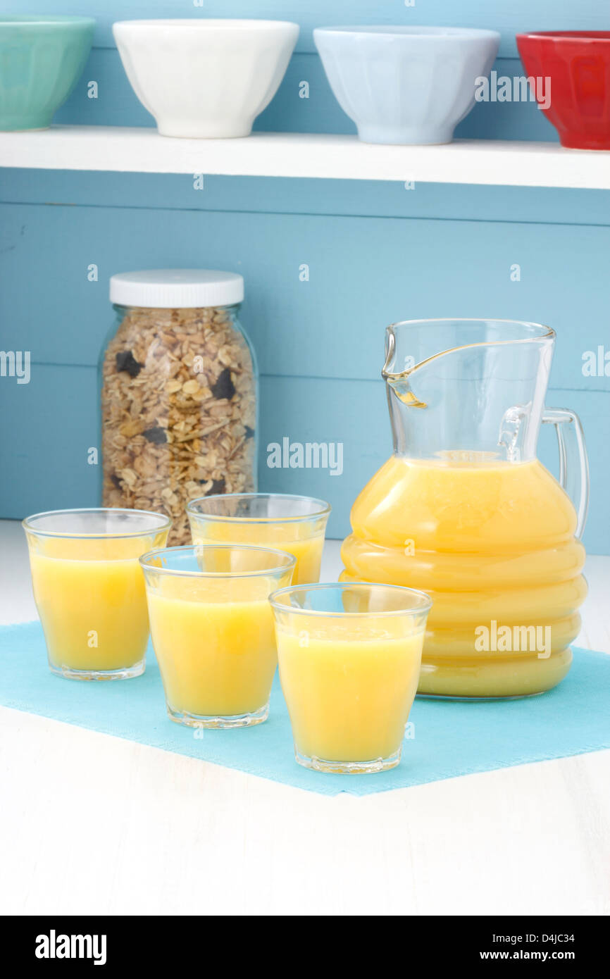 Fresh squeezed orange juice made by extraction from the most sweet and delicious fresh fruit