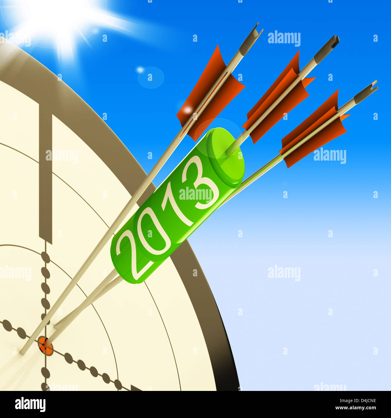 2013-target-showing-future-planned-growth-projection-stock-photo-alamy